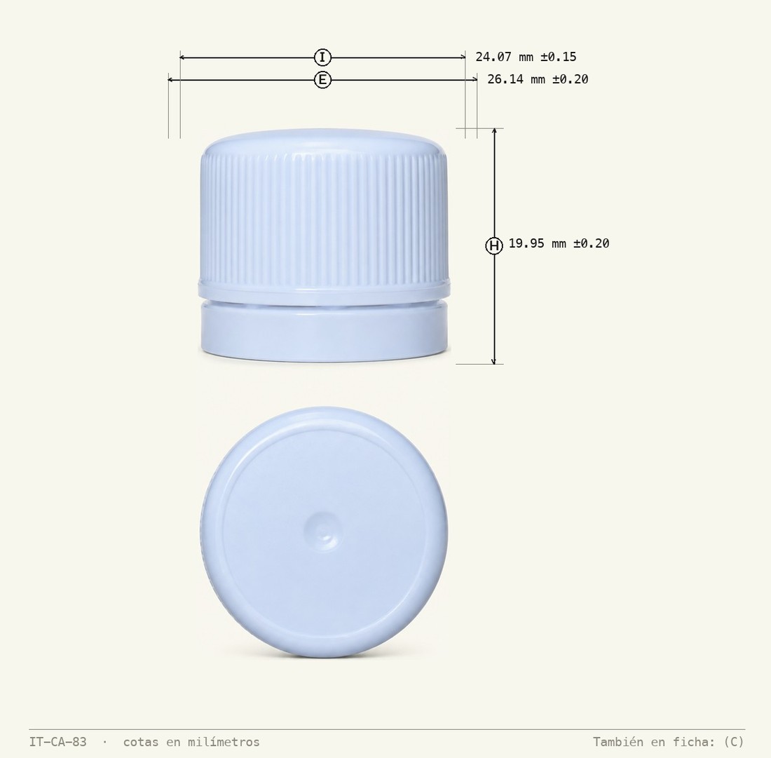 Plano de cotas de Tapa R-24 con Cintillo
